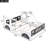 Solid Pine Car-Shaped Platform Bed, Full Size Classic White Bed Frame with Decorative Wheels for Residential Bedroom-1327188014