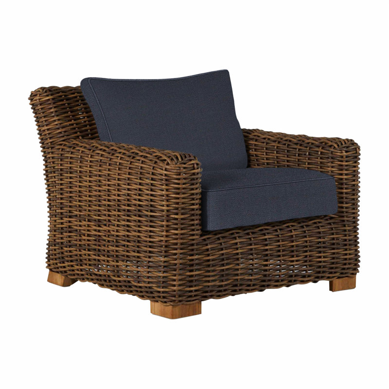 Montauk Lounge - Raffia, Welt, Linen Navy, Standard Plus
