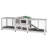 94.5'' Rabbit Hutch With 8 Wheels