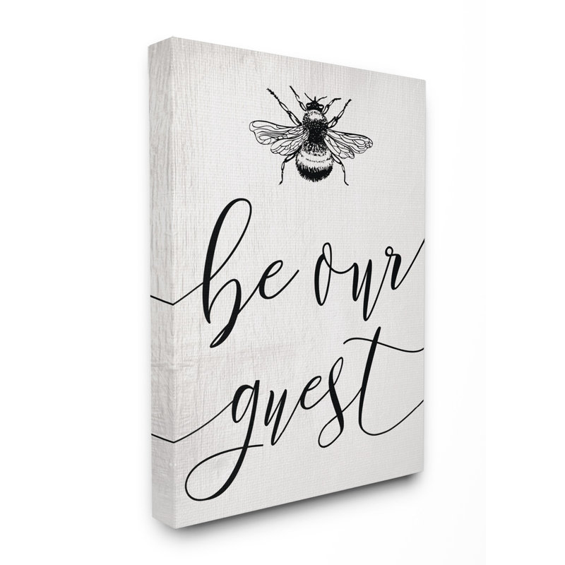 « be notre script guest, script de l’abeille », impression, H 20 po x l 16 po x P 1,5 po, Toile