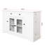 Buffet de salon moderne - armoire blanche avec rangement et tablettes réglables pour la cuisine et l'espace