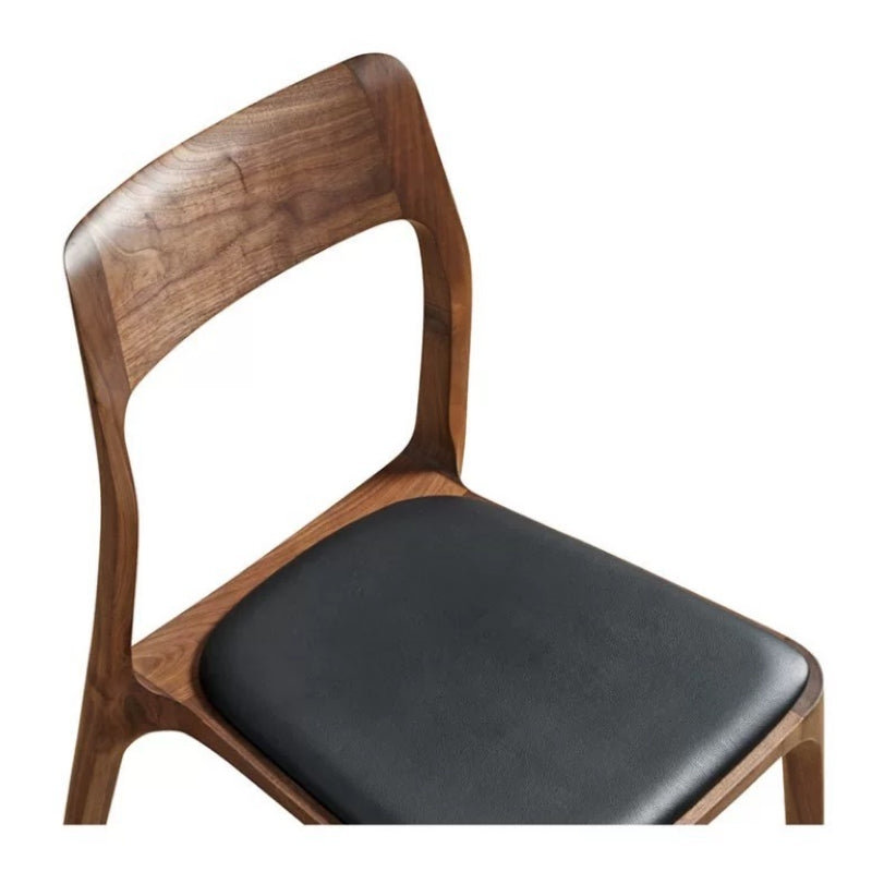45cm H Leather Match Upholstered Stacking Armchair in Black, Light Oak