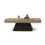 White Solid + Manufactured Wood Rectangular Coffee Table