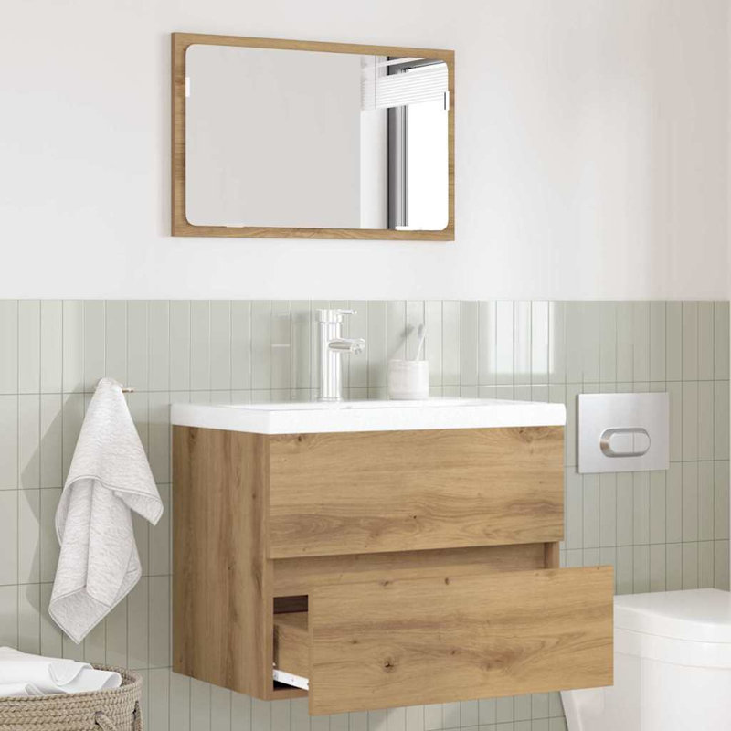 Bathroom Furniture Set 2 Pcs 57 X 37 X 45 Cm, Natural