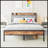 Bed Frame with Storage Headboard, Built-in 2 Outlets & 2 USB Ports, Wooden Bed Frame with Shelf, Easy Assembly for Bedroom-659501792