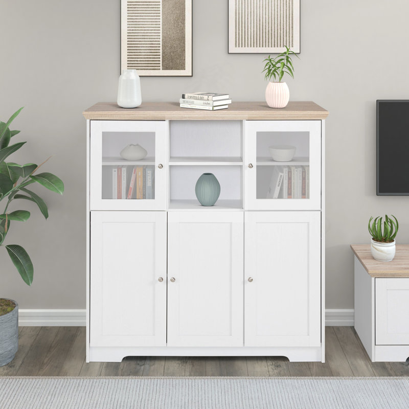 Plevna 120cm Sideboard, White/Oak