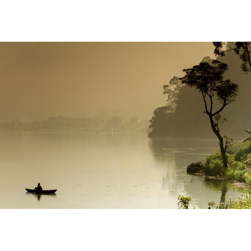 Fisherman on a Boat in Bali 1 Piece Wrapped Canvas Wall Art, 30cm H x 46cm W x 3.8cm D