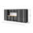 Bold XL Series Gray 10 Piece Garage Cabinets Set With Tool, Base, Wall Cabinets, Bamboo Worktop And 30 In. Lockers-119048803