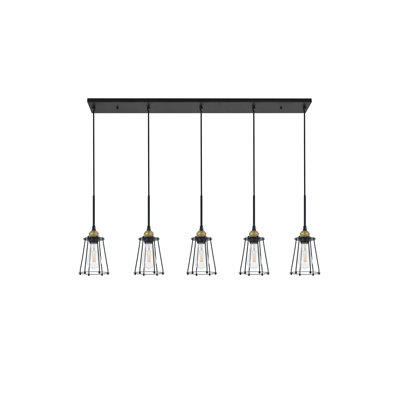 Luminaire suspendu conique à 5 lumières Sessoms