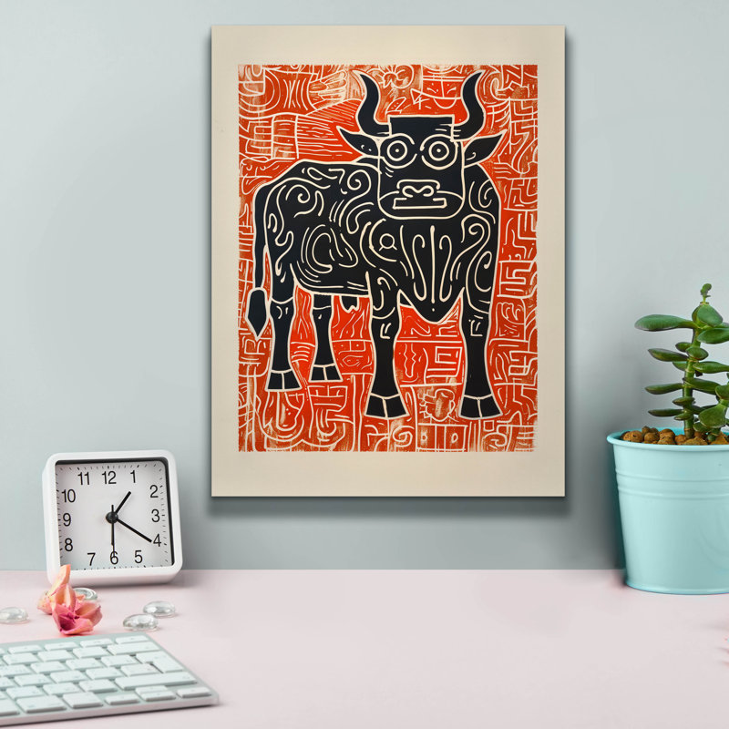 Toile épique Graffiti «Taurus No 1» par Andreas Magnusson, 26 po x 34 po, H 16 po x l 12 po x P 0,75 po