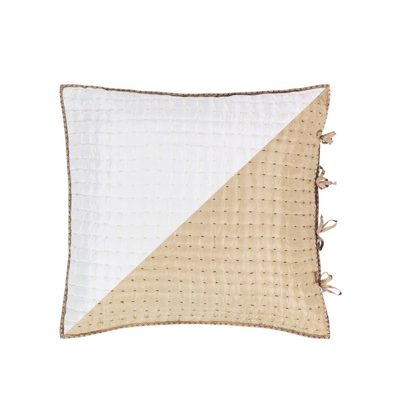 Chenevard  European Pillowcases, Natural/Chalk