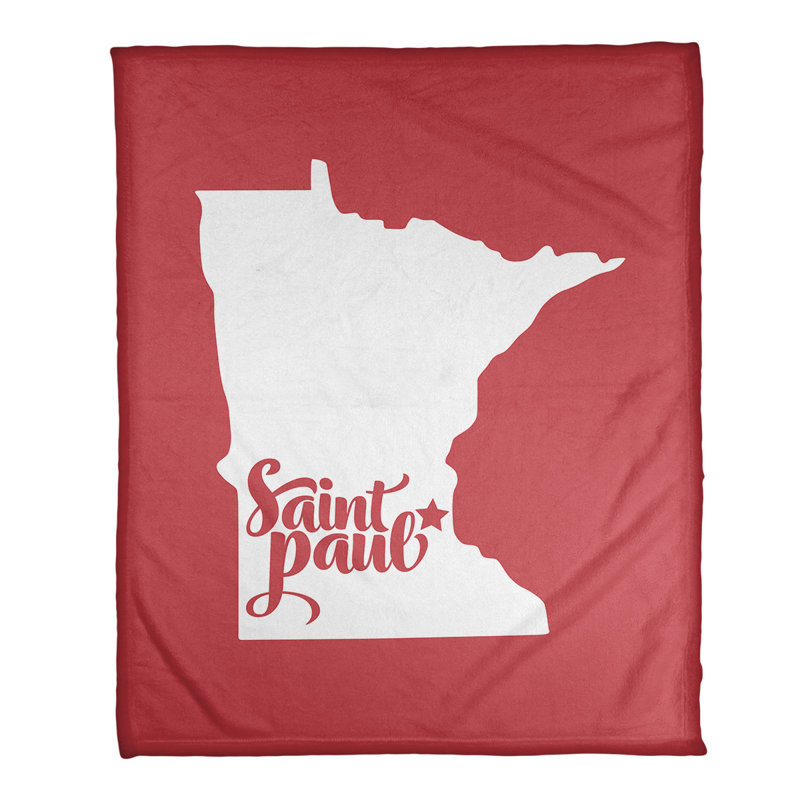 Polaire jeté saint paul minnesota, l 32,5 po x L 42,5 po, Rouge