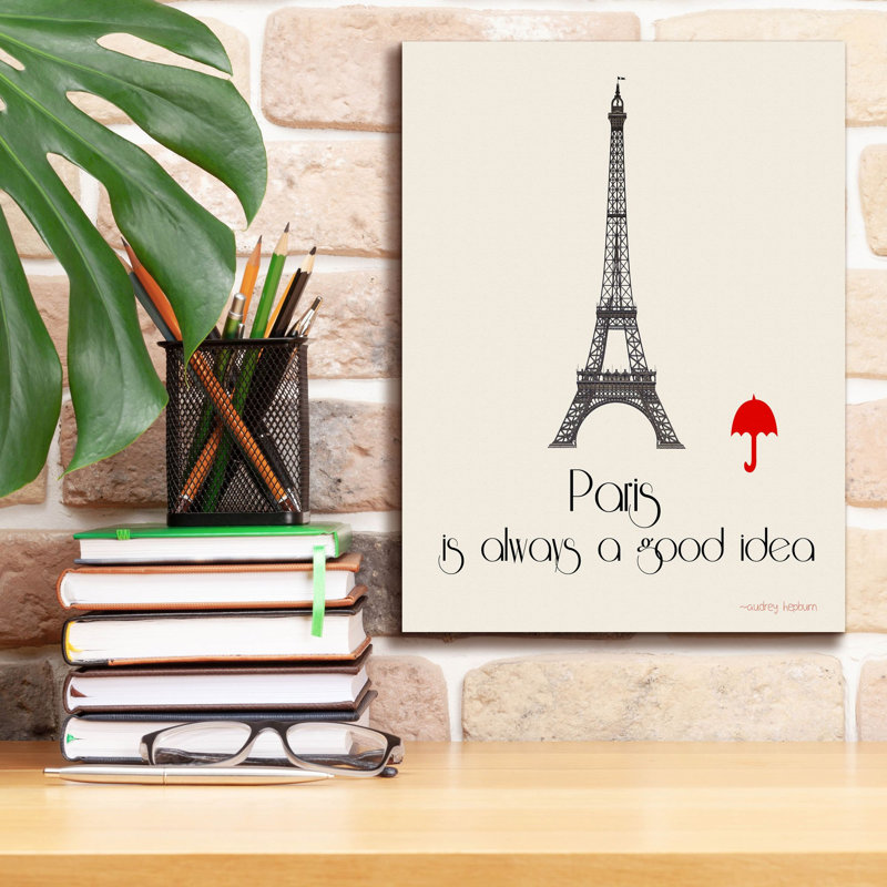 'Paris' by Jan Weiss Canvas Wall Art, 16" H x 12" W x 0.75" D