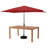 6 Piece Set, Weston Table with 4 Chairs, 10-Foot Rectangular Umbrella Red-122872625-122872627