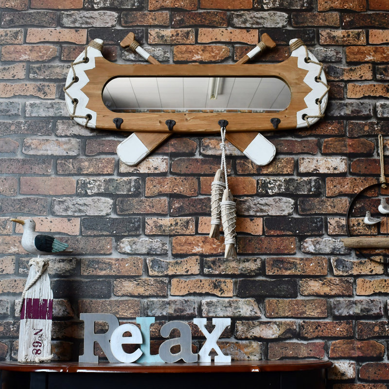 Wood Flat Wall Mirror