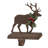 6.50"H Wooden/Metal Reindeer Stocking Holder