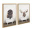 «Bison Rustic Bubble Bath and Moose Rustic Bubble Bath» par Amy Peterson, ensemble d'art mural sur toile encadrée