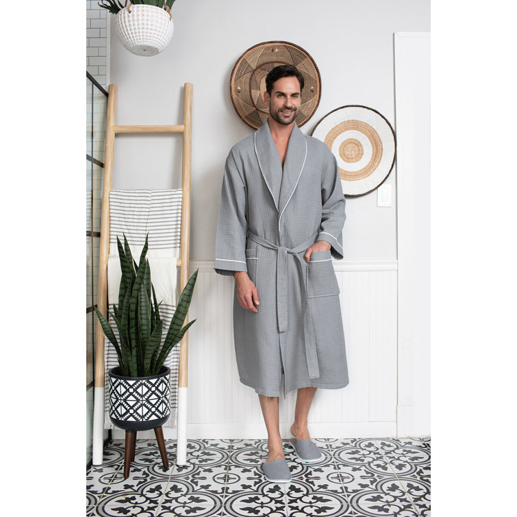 LOTUS LINEN Soft Plush Robes Luxury Fluffy Robe Long Fleece Spa Bathrobes