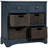 Rustic Storage Cabinet with Two Drawers and Four Classic Rattan Basket Accent Cabinet-1550221708