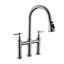 Robinet de lavabo de cuisine à 3 trous, nickel brossé, 3 poignées, aspect moderne et classique, attrait-1053523635