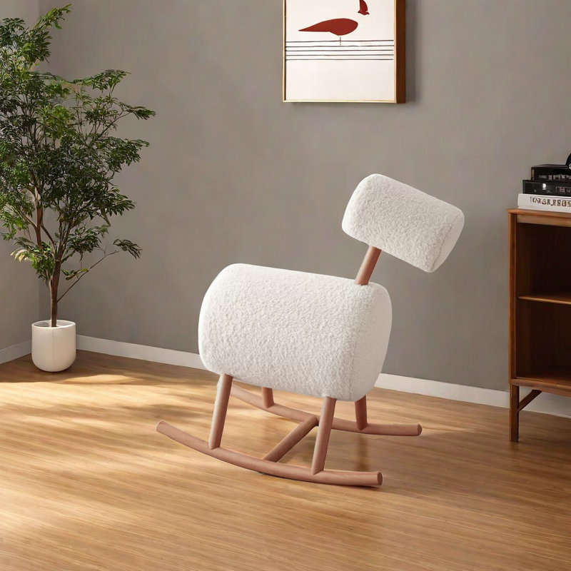 Chaise berçante moderne en bois massif