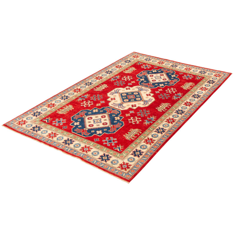 Tapis rouge foncé Malci Gazni 6 pi 0 po x 9 pi 3 po