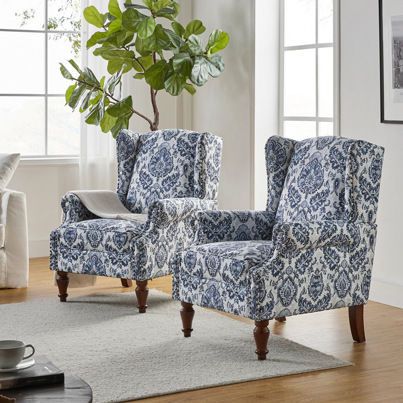 Upholstered Accent Chair, Navy