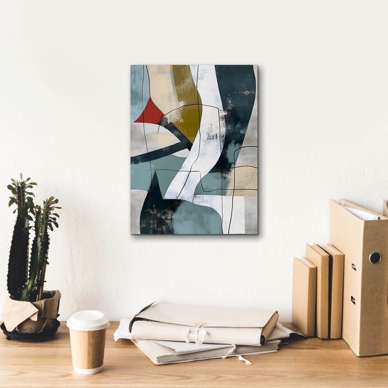 Art mural sur toile 18 "x 26" Latitude Run «Abstract Oil No 2» par Andreas Magnusson, H 16 po x l 12 po x P 0,75 po