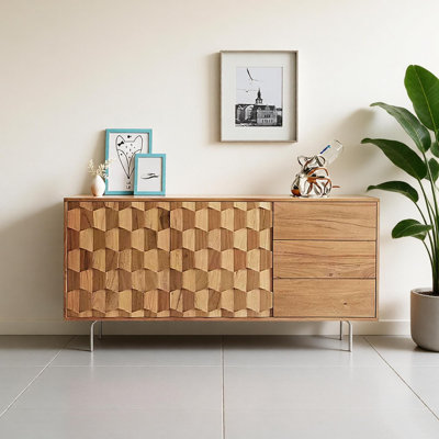 Buffet de rangement de luxe en bois massif