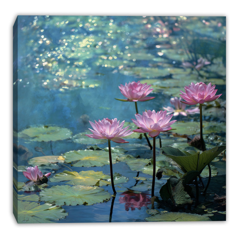 Art mural sur toile Lotus, H 12 po x l 12 po x P 1 po