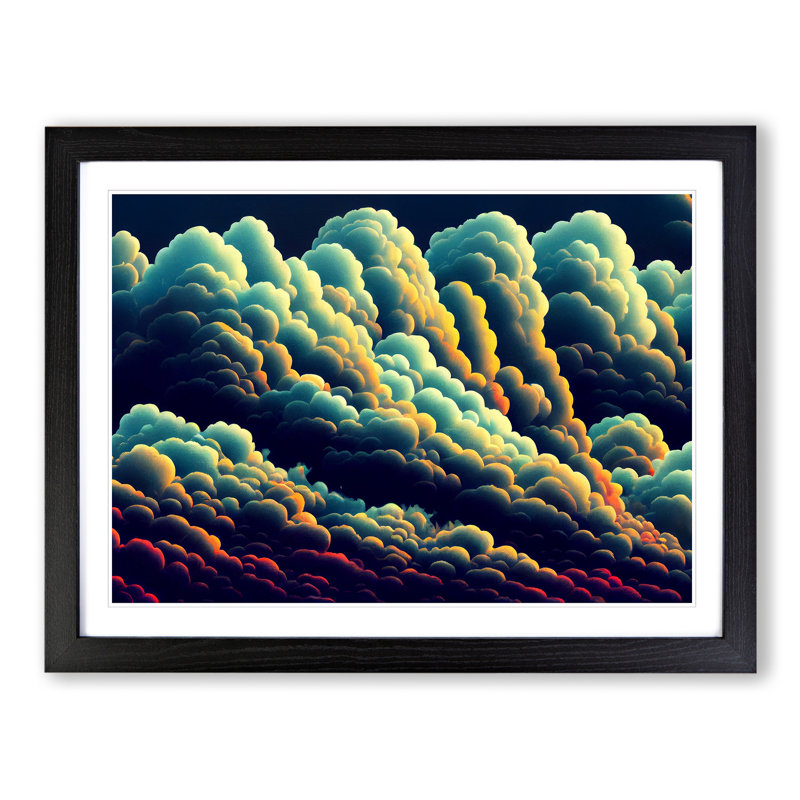 Appreciating Clouds - Single Picture Frame Print, Black, 34cm H x 46cm W