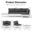 Ensemble de conversation modulaire d'extérieur en forme de L avec coussins pour l'extérieur, canapé en osier moderne à tissage ouvert-264596389-238343424