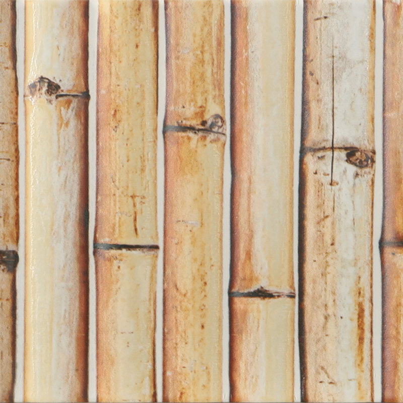 Bamboo 5.88'' W x 11.88'' L Tile, Tiki Cream
