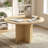 Round-to-oval Extendable Dining Table, 35.4″ Round/47.2″ Oval, Light Oak or Dark Walnut, Farmhouse Expandable Table for for Small Kitchen & Dining Areas-1927541486