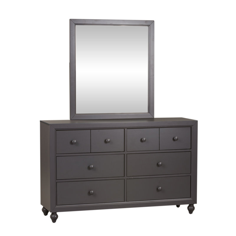 Droskyn 54'' W 6 - Drawer Dresser, Gray