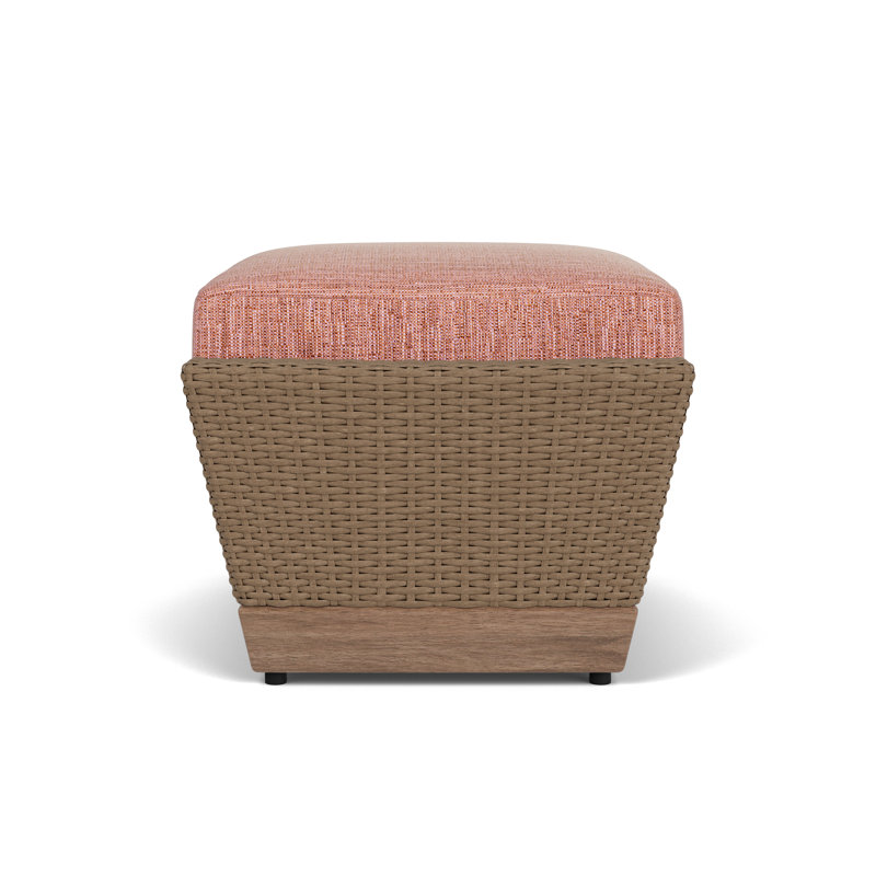 Charisma Rectangle Outdoor Ottoman Patio Ottoman, Friendly Carnival