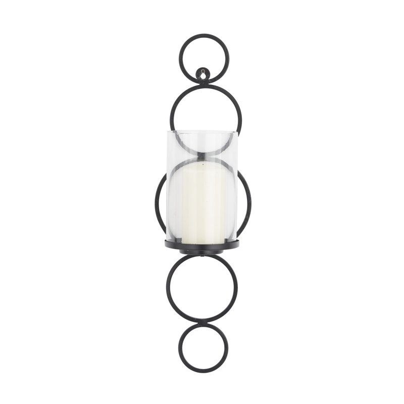 Megett Modern Iron Wall Sconce, Black