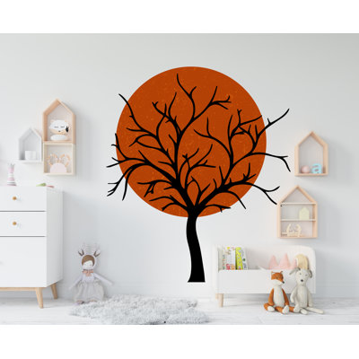 Adhésif décoratif arbre soleil