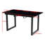 Table de salle à manger extensible noire avec pieds en métal