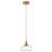 1-Square transparent textured glass dimmable pendant light