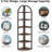 6 Tier Rustic Brown Corner Shelf