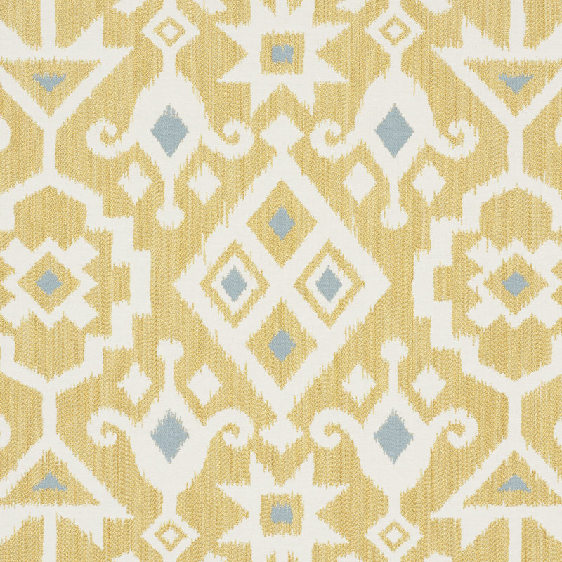 Tissu Crusoe Ikat, Jaune