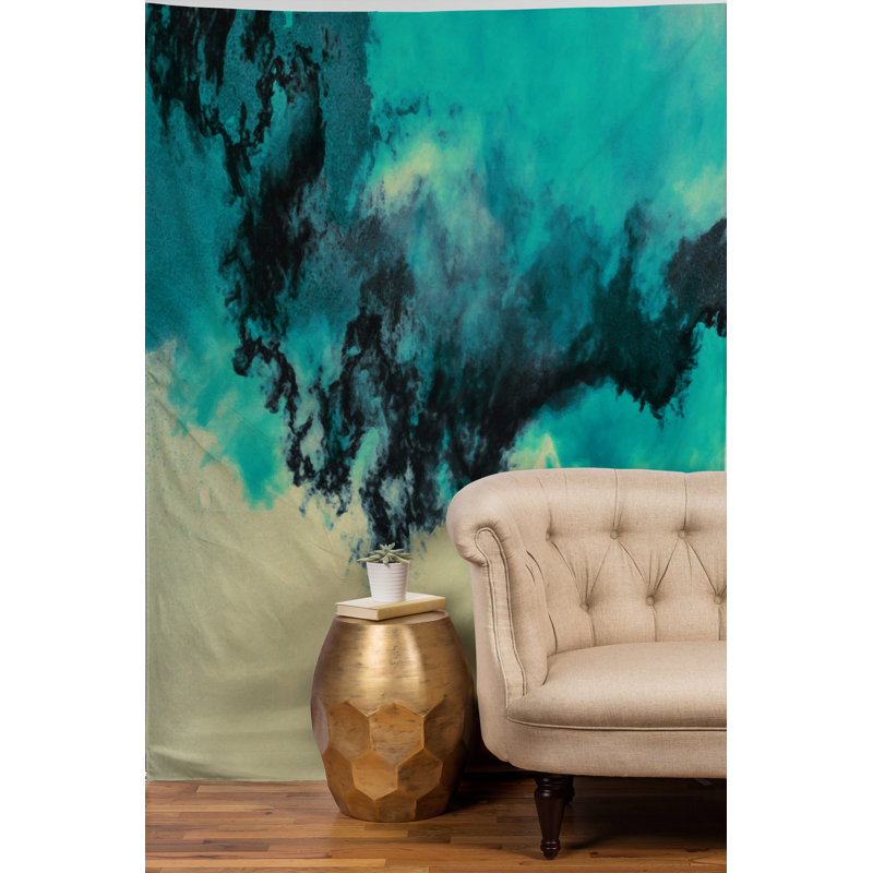 Tapisserie en polyester peint nuages v