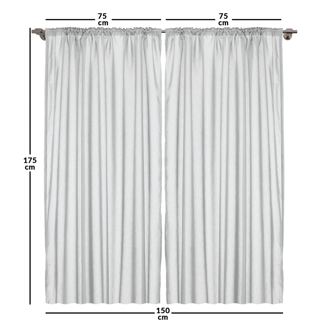 Gardinen-Set Aketza mit Stangendurchzug, halbtransparent