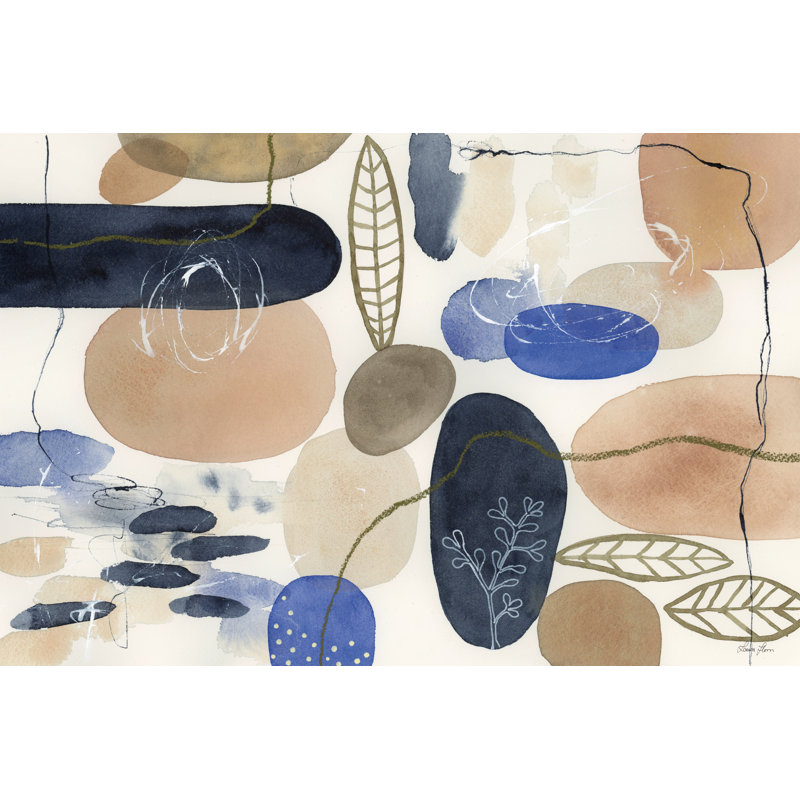 Leaves And Stones I by Laura Horn - Wrapped Canvas Art Prints, 30cm H x 46cm W 3.8cm D