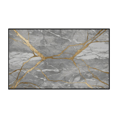 Machine Washable Black Area Rug
