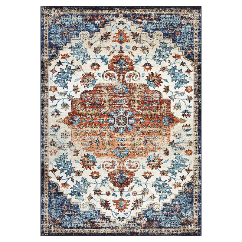 Abstract Machine Printed Area Rug, Rectangle 160 x 230 cm