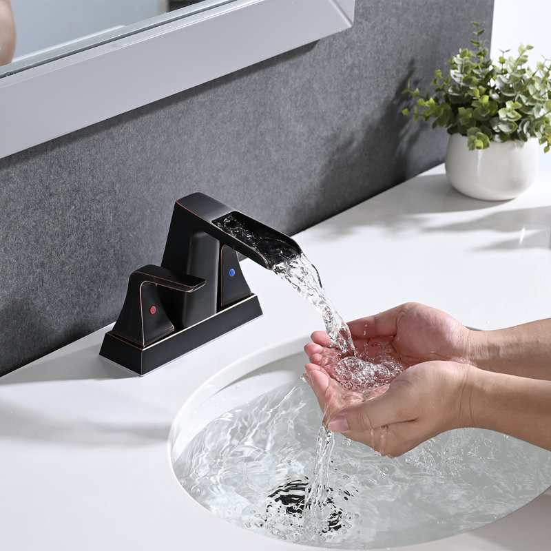 2-handle Bathroom Faucet with Drain Assembly, Oil-Rubbed Bronze
