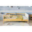 Lit double pour enfants, lit plateforme double en bois avec tête et pied de lit-121061643-121061645