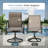 Leonard Swivel Patio Dining 42 inch High Back Sling Armchairs